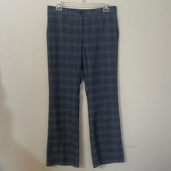 CAbi Pants - CAbi Counsel Trouser in Gray Glen Plaid w/ Red Flare Career Pants